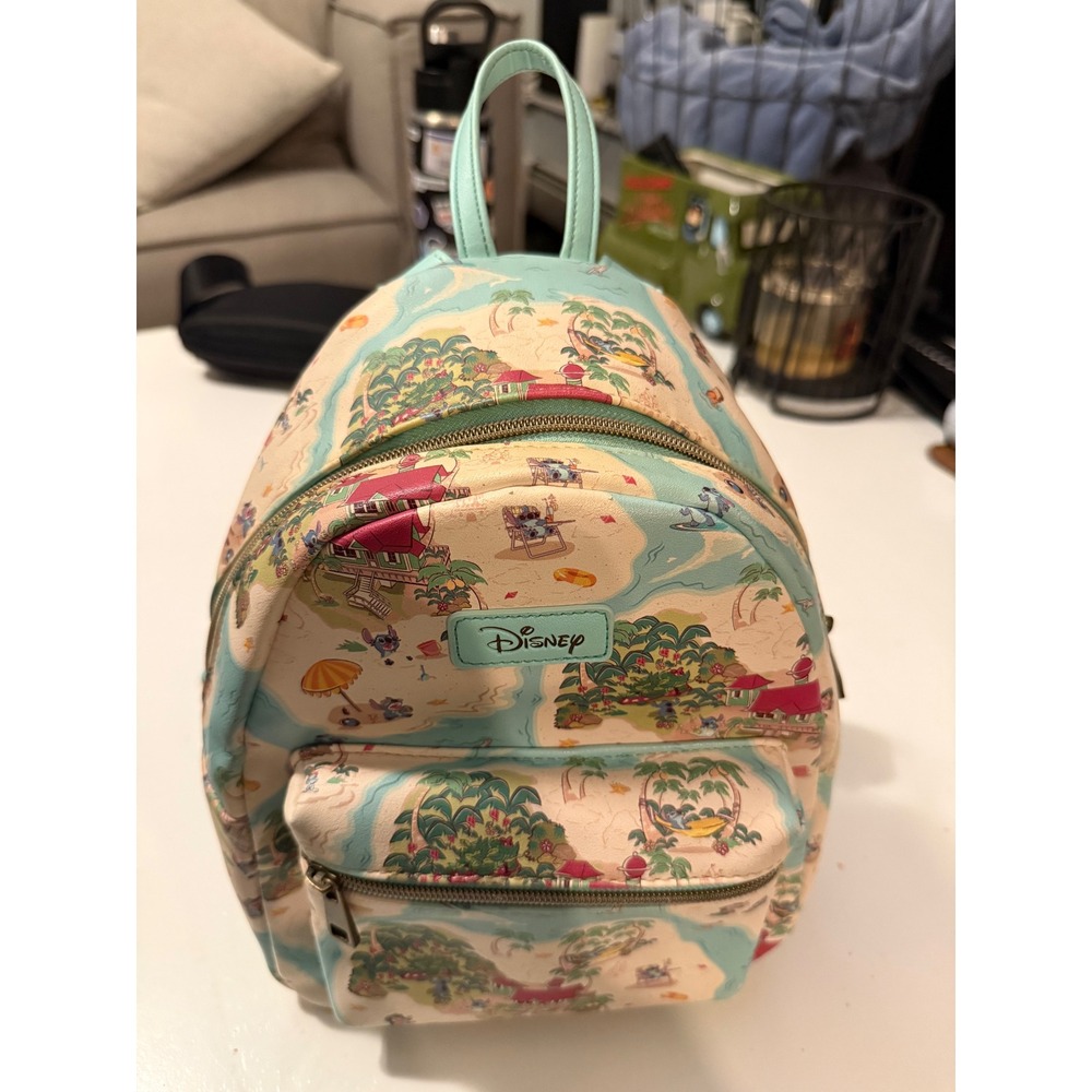 Very Rare Disney Loungefly Lilo & Stitch Tropical Island‎ Mini Backpack